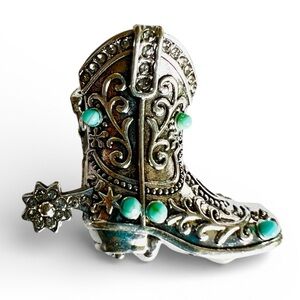Embellished Cowboy Boot Hair Clip New